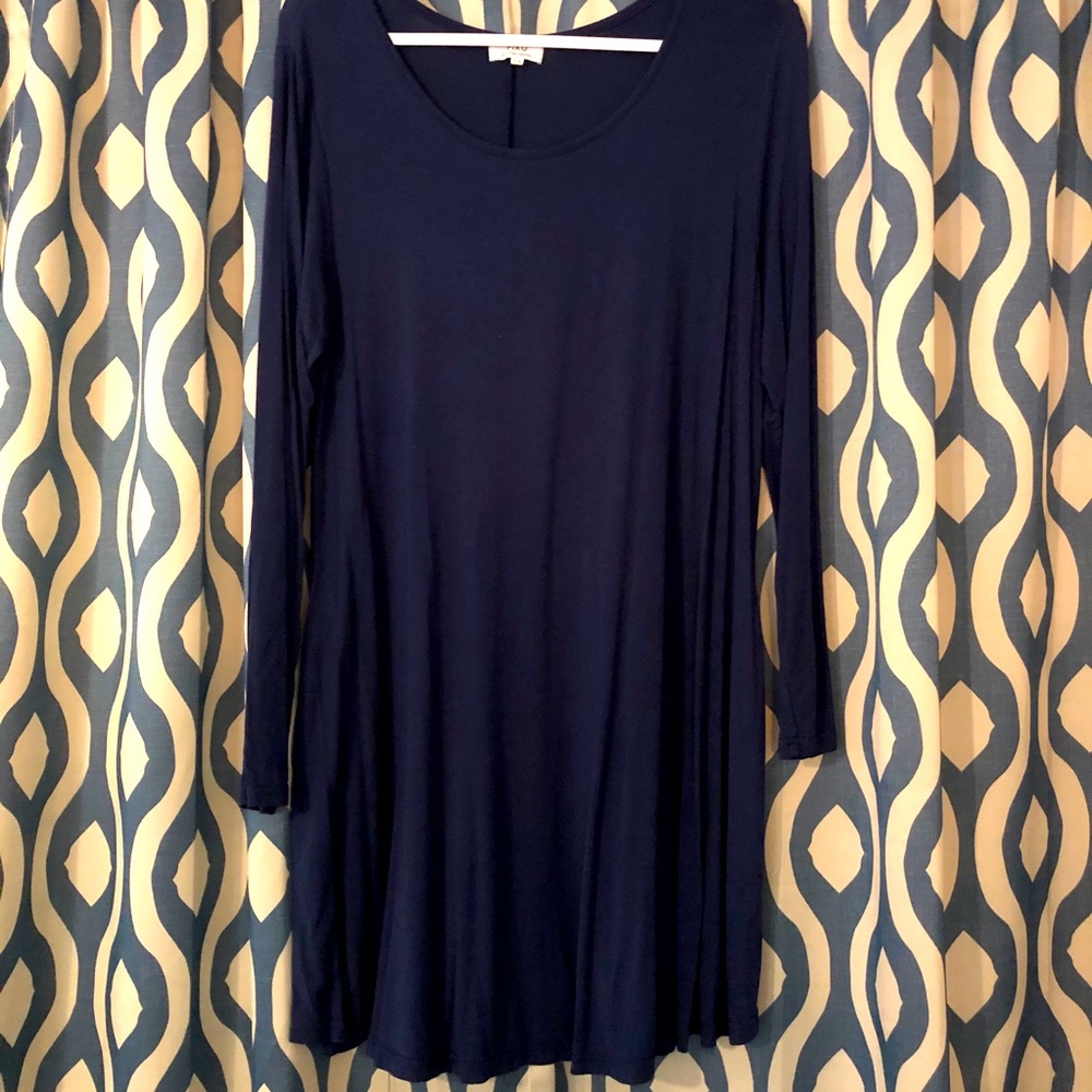 Piko Dress - Navy